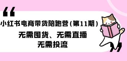 《小红书电商助力营：第11期，无需囤货、无需直播、无需投流》