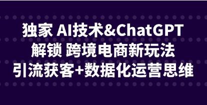 AI技术与ChatGPT解锁跨境电商新策略：引流吸引客户+数据驱动运营思维