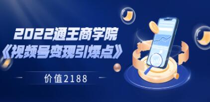 王通视频号变现引爆点培训课程