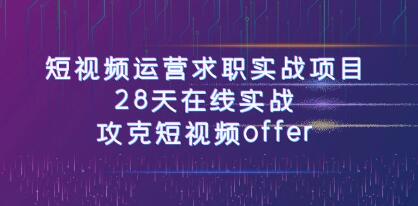 28天短视频运营求职实战攻略：成功获取短视频工作机会