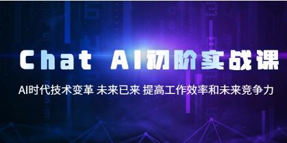 AI初阶实战课：驾驭技术变革，提升工作效率与未来竞争力