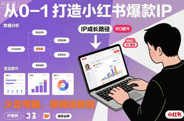 从0-1如何打造一个小红书爆款IP，少走弯路