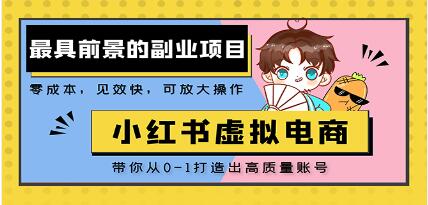 小红书图文号虚拟电商项目》：零成本、高成效、实用操作简便、易于掌握